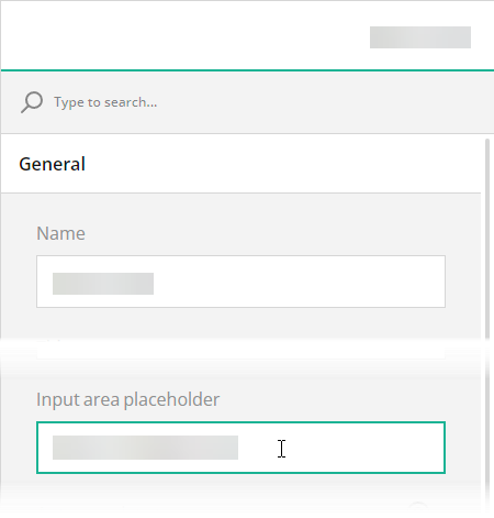 SurveyJS Survey Creator: Set an input area placeholder