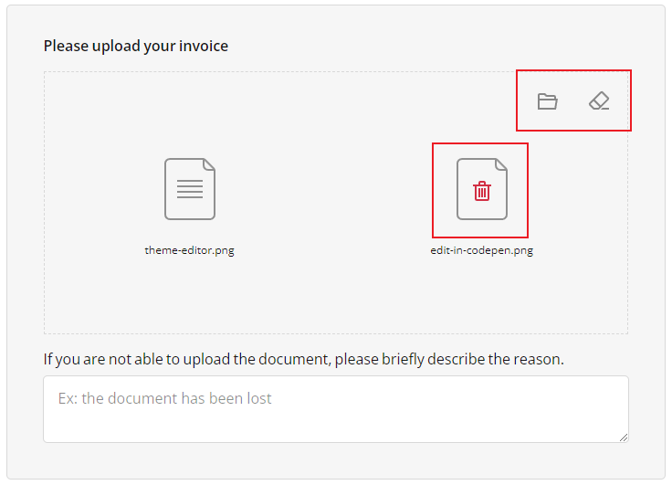 Delete uploaded files - File Upload question | SurveyJS.