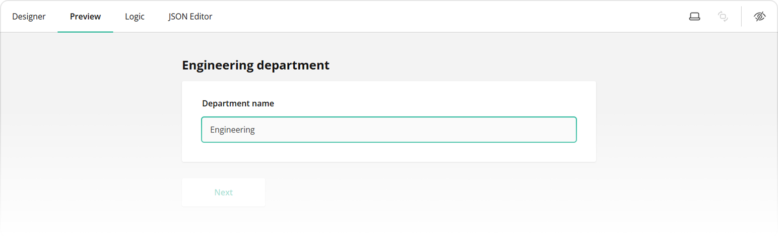 Dynamic value in the department panel title