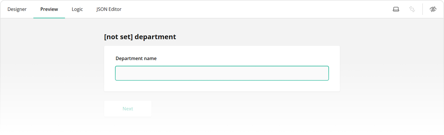 Default value for dynamic texts in the department panel