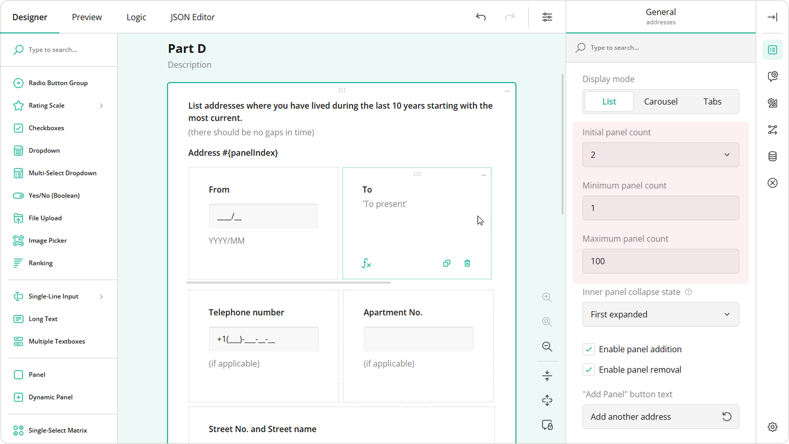 Limit the number of dynamic entries