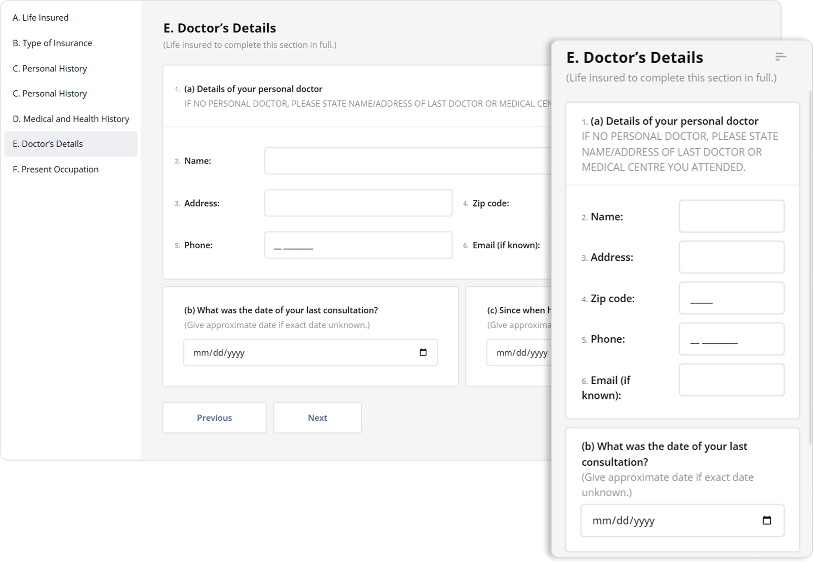 SurveyJS responsive forms