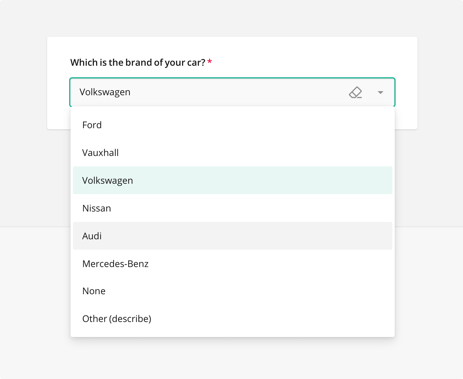 SurveyJS Form Library - Redesigned Dropdown