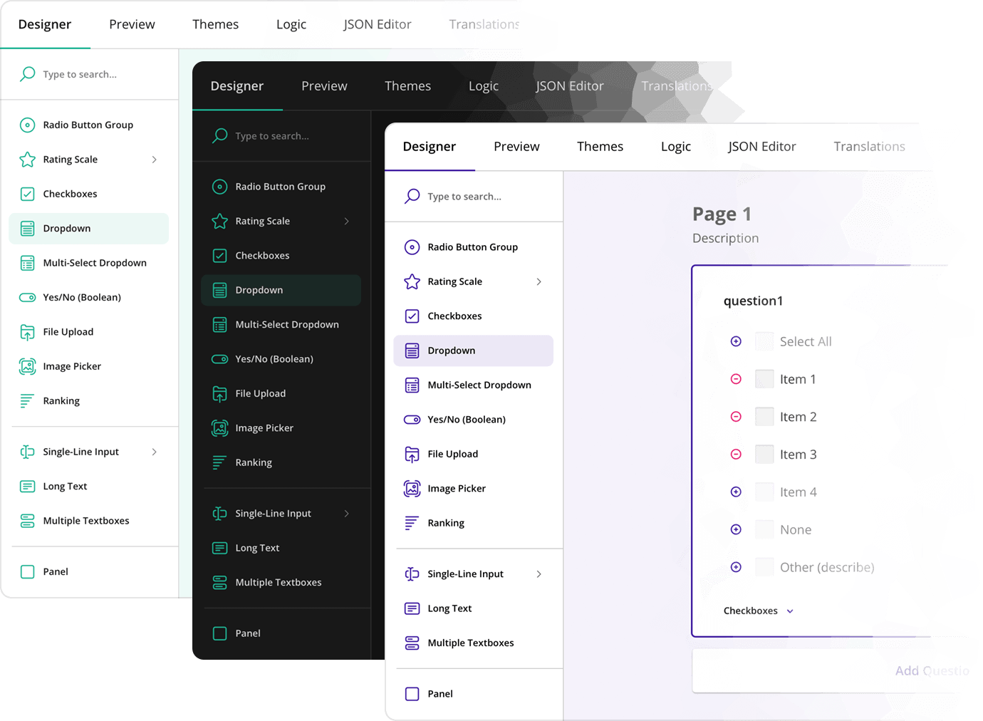 Survey Creator v2.0 - New UI themes