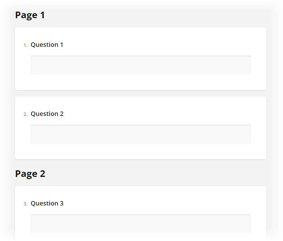 SurveyJS Form Library - A multi-page survey displayed on a single page prior to SurveyJS v1.9.80