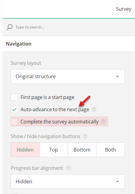 How to enable the auto-advance feature