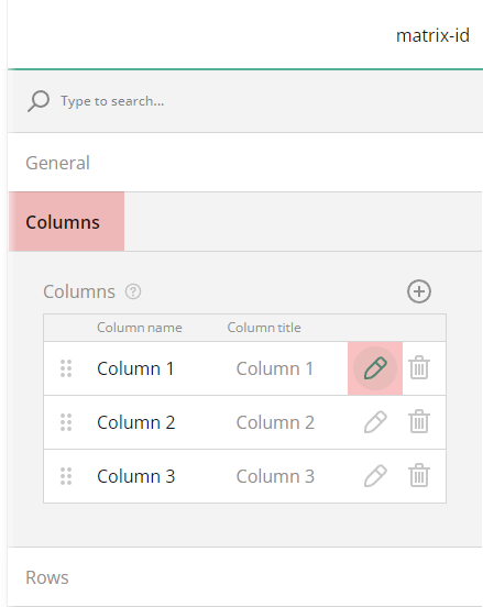 Multi-Select Matrix: How to set a new cell type for a column