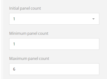 Panel count properties