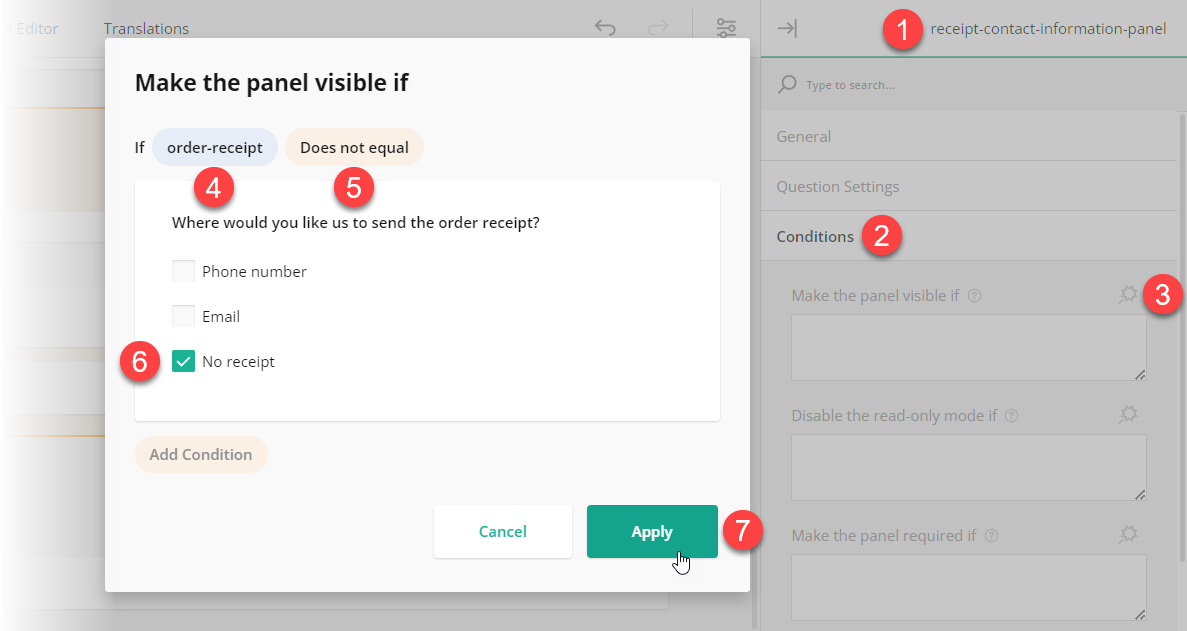 Survey Creator: How to implement panel display logic