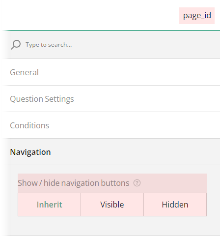 How to hide navigation buttons for a particular page